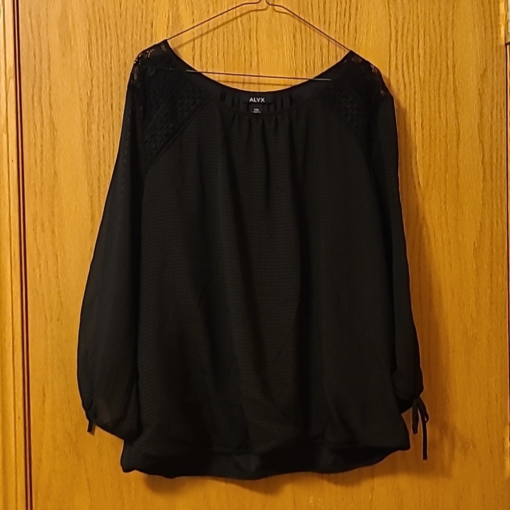 Alyx Black Blouse with Lace Detail